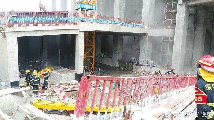 深圳一57层在建高楼地下着火 无人员伤亡