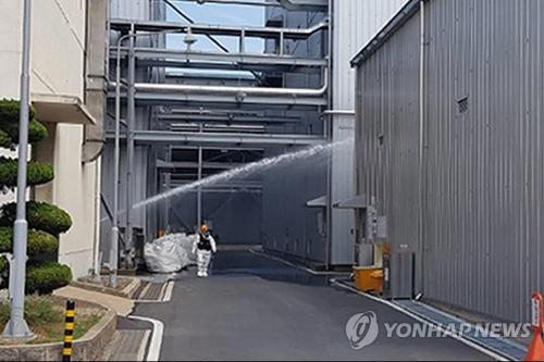 资料图片：韩国蔚山市南区吕川洞韩华化学第2工厂。（图片来源：韩联社）